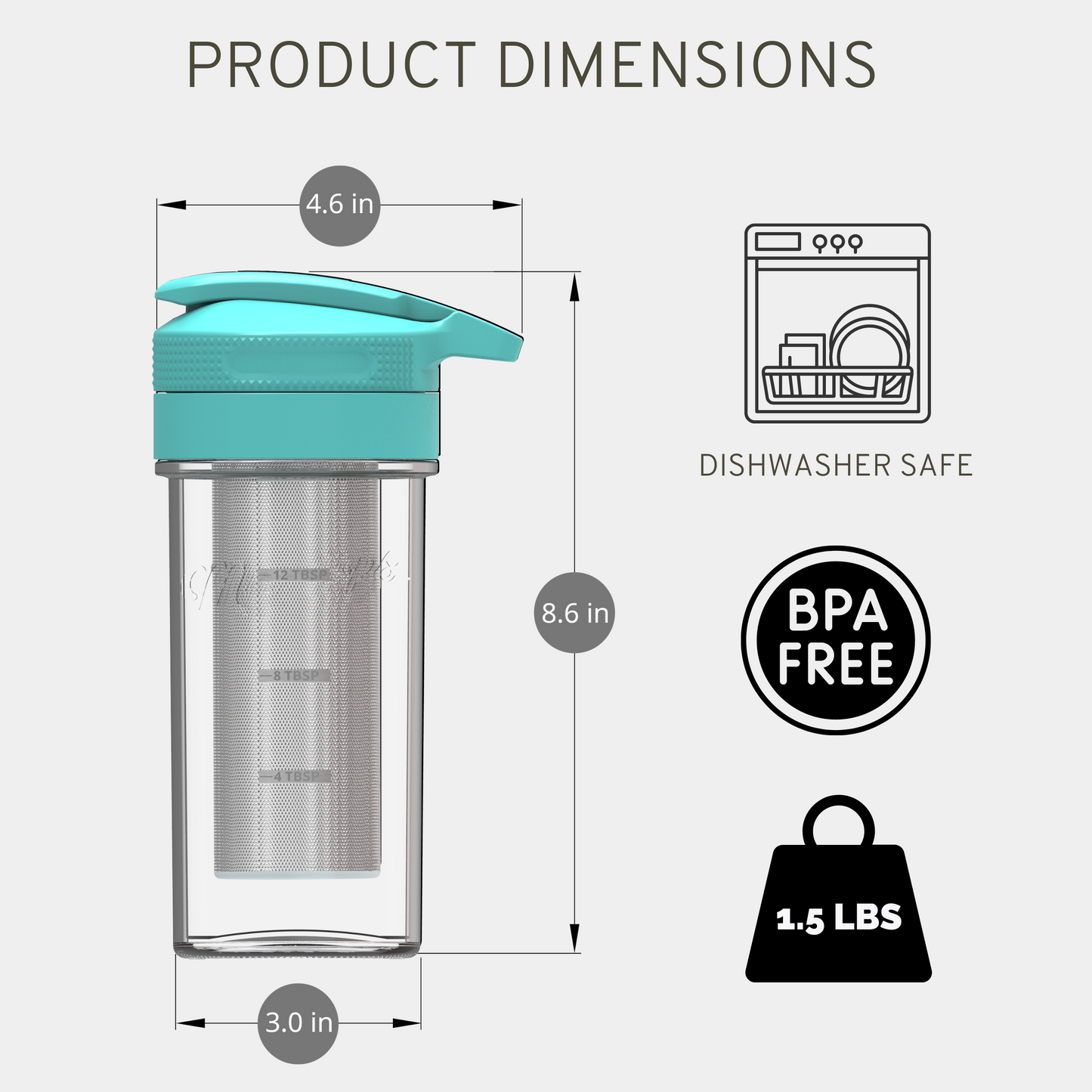 MASON JAR COLD BREW COFFEE KIT <BR>Jar, Lid, Seal-Safe Adapter, Brew Chamber & Guide <br>(5-Piece Kit)