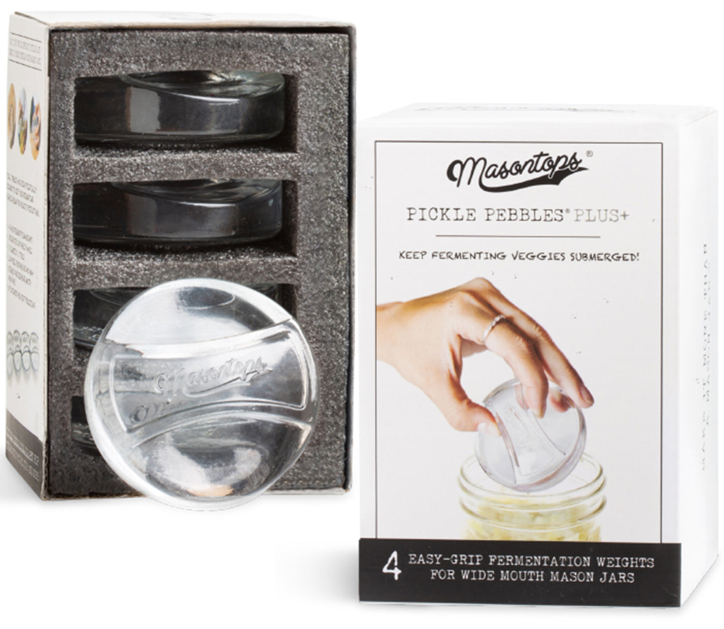 PICKLE PEBBLES <BR>Glass Fermentation Weights <BR>(4-Pack)