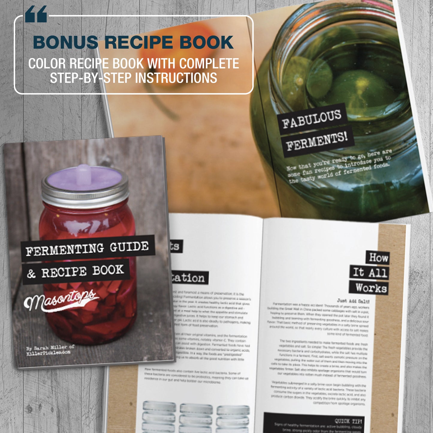 COMPLETE FERMENTATION KIT <BR>Pebbles, Pipes and Packer <br>(9-Piece Kit)