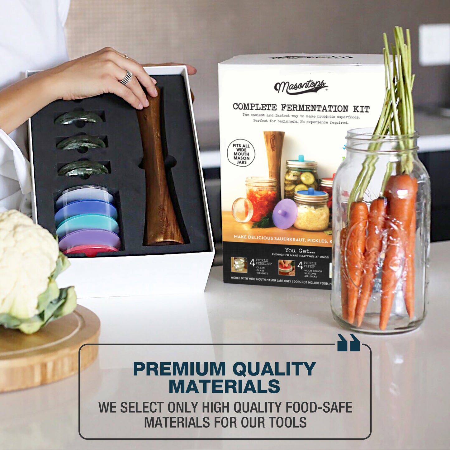 COMPLETE FERMENTATION KIT <BR>Pebbles, Pipes and Packer <br>(9-Piece Kit)