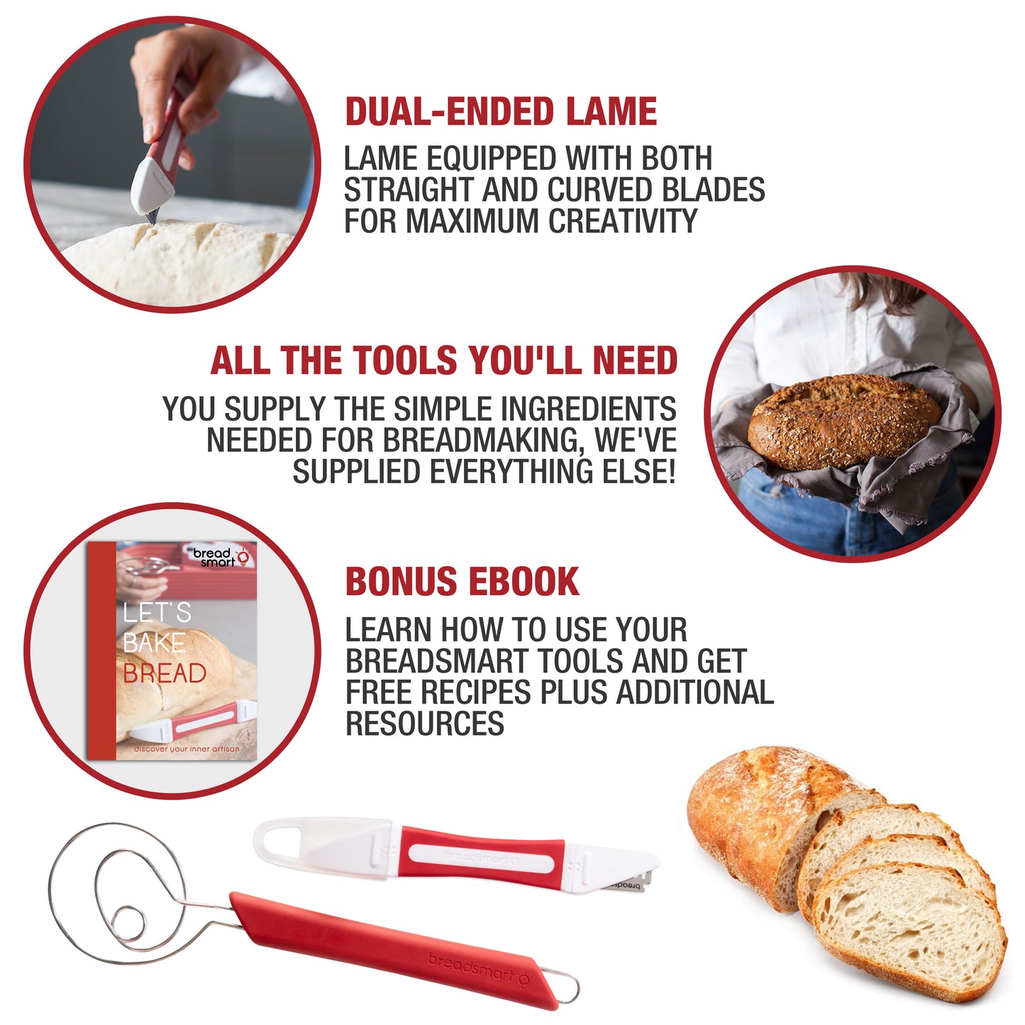 BREADSMART<BR> Bread Making Kit<BR>(5-Piece Set)