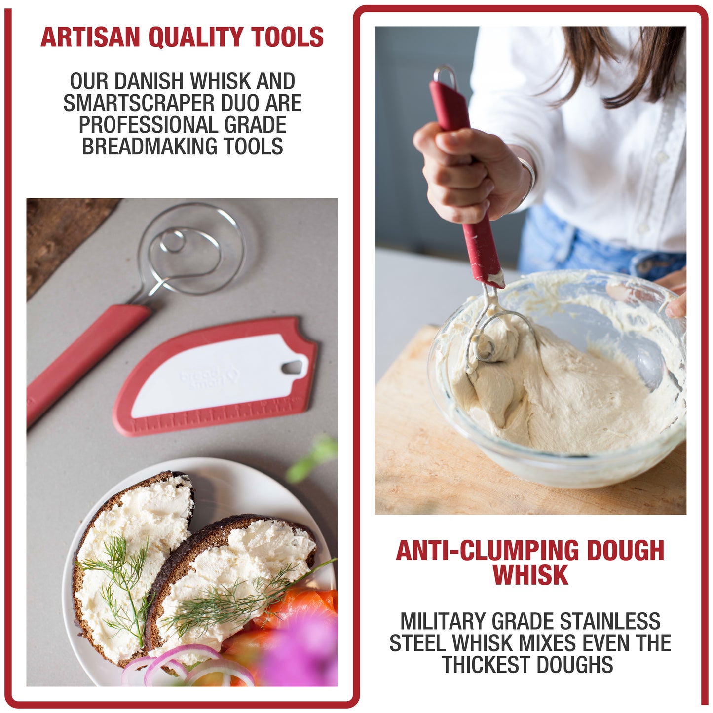 BREADSMART<BR> Whisk & Scraper Duo<BR>(2-Piece Set)