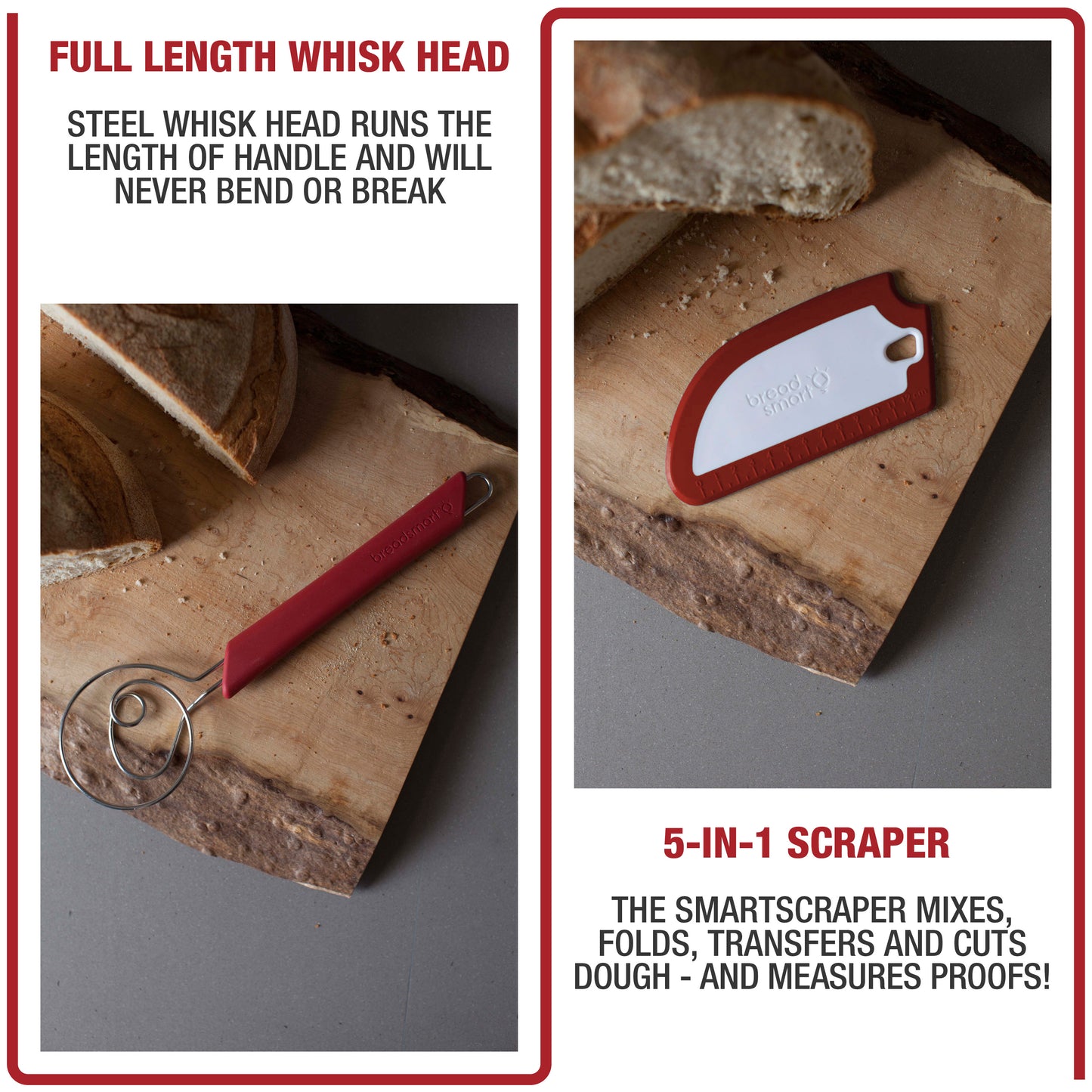 BREADSMART<BR> Whisk & Scraper Duo<BR>(2-Piece Set)