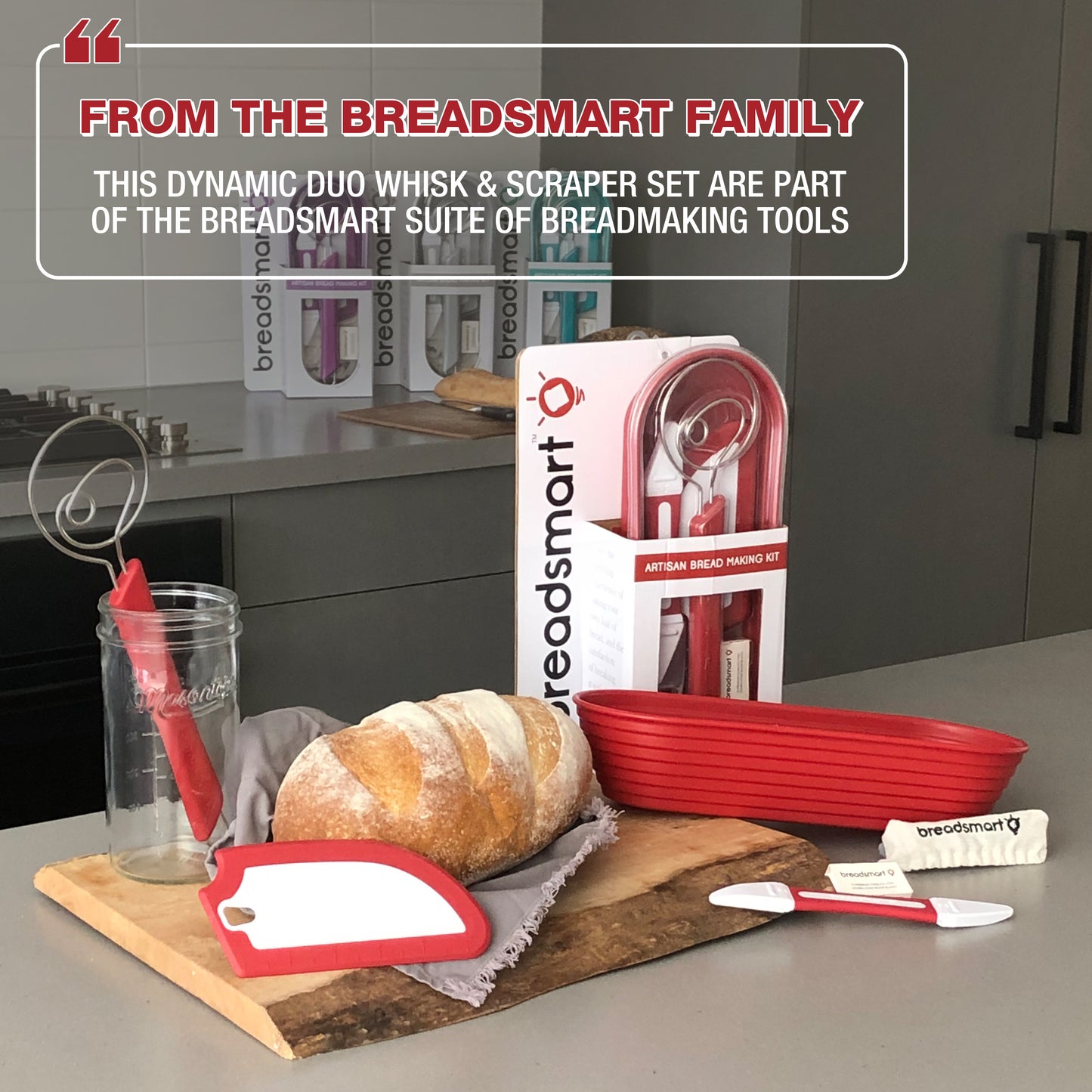 BREADSMART<BR> Whisk & Scraper Duo<BR>(2-Piece Set)