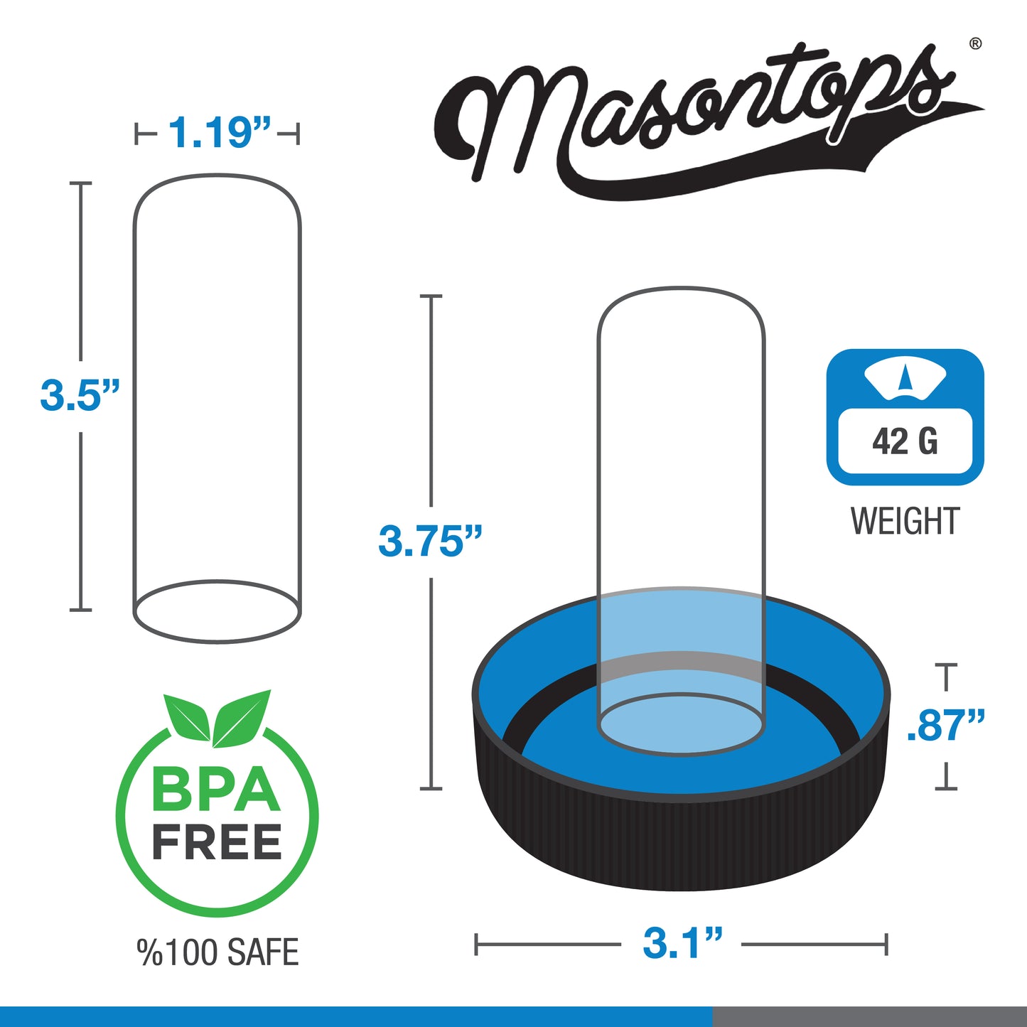 JAR SAFE <BR>Child-Resistant Stash Lid <BR>(2-Pack)