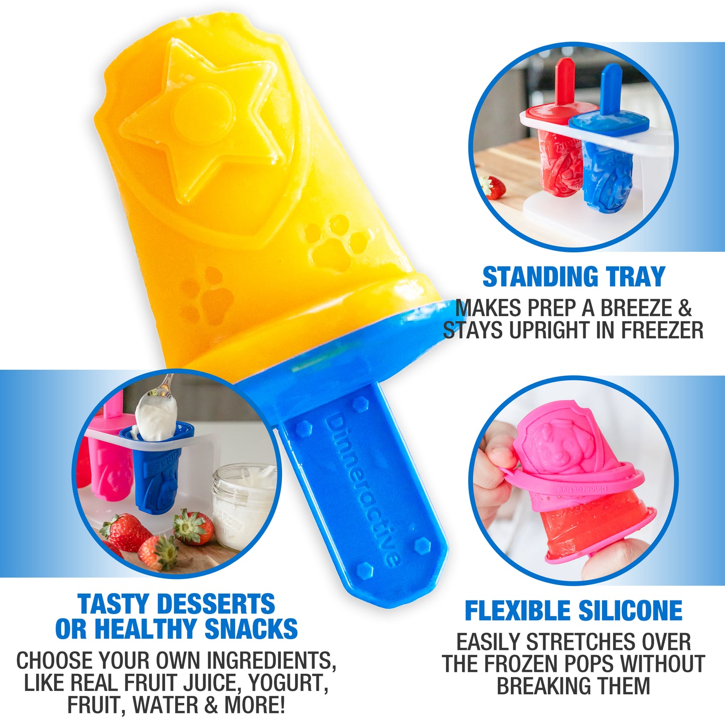 PAW Patrol<BR> Play Pops<BR> (3 Ice Pop Molds + Tray)