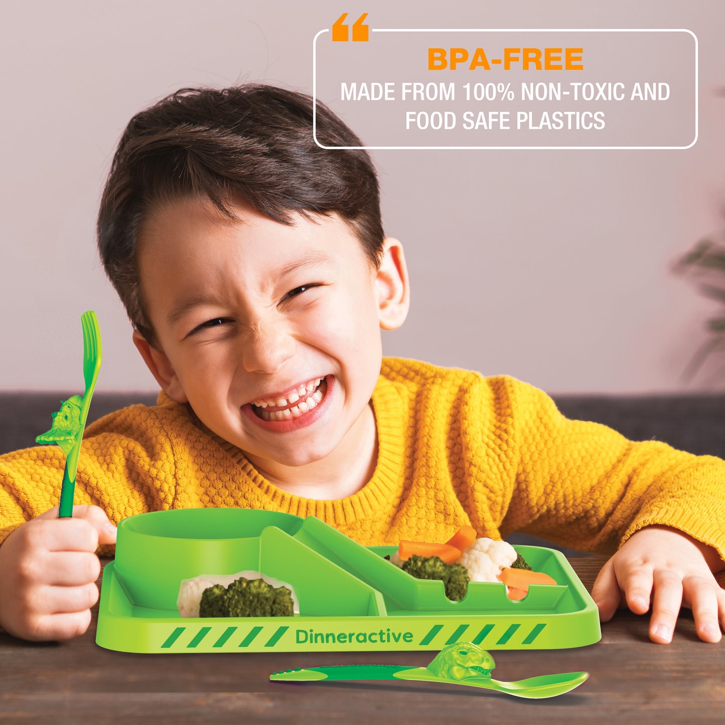 Dinosaur Themed<BR> Dining Sets for Kids<BR>(3-Piece Set)