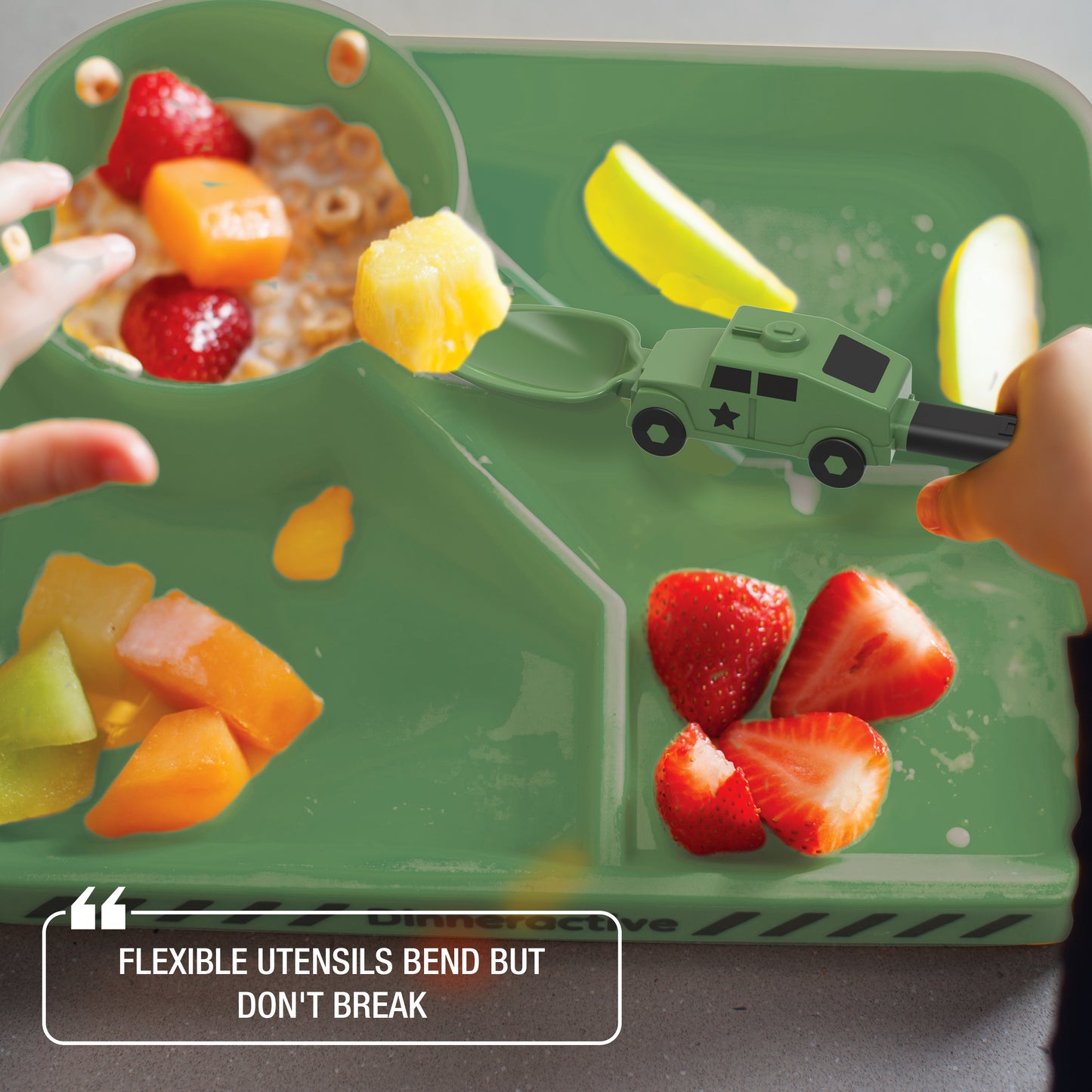 Army Themed<BR> Utensil Sets for Kids<BR>(2-Piece Set)
