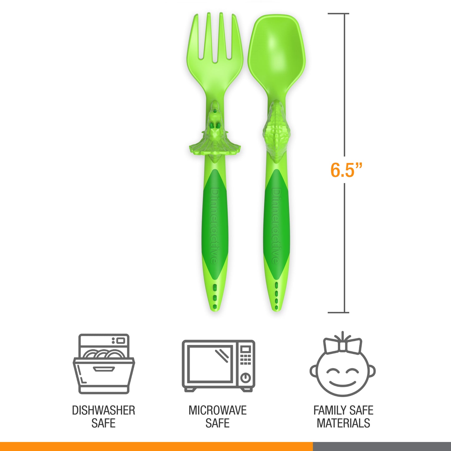 Dinosaur Themed<BR> Utensil Sets for Kids<BR>(2-Piece Set)