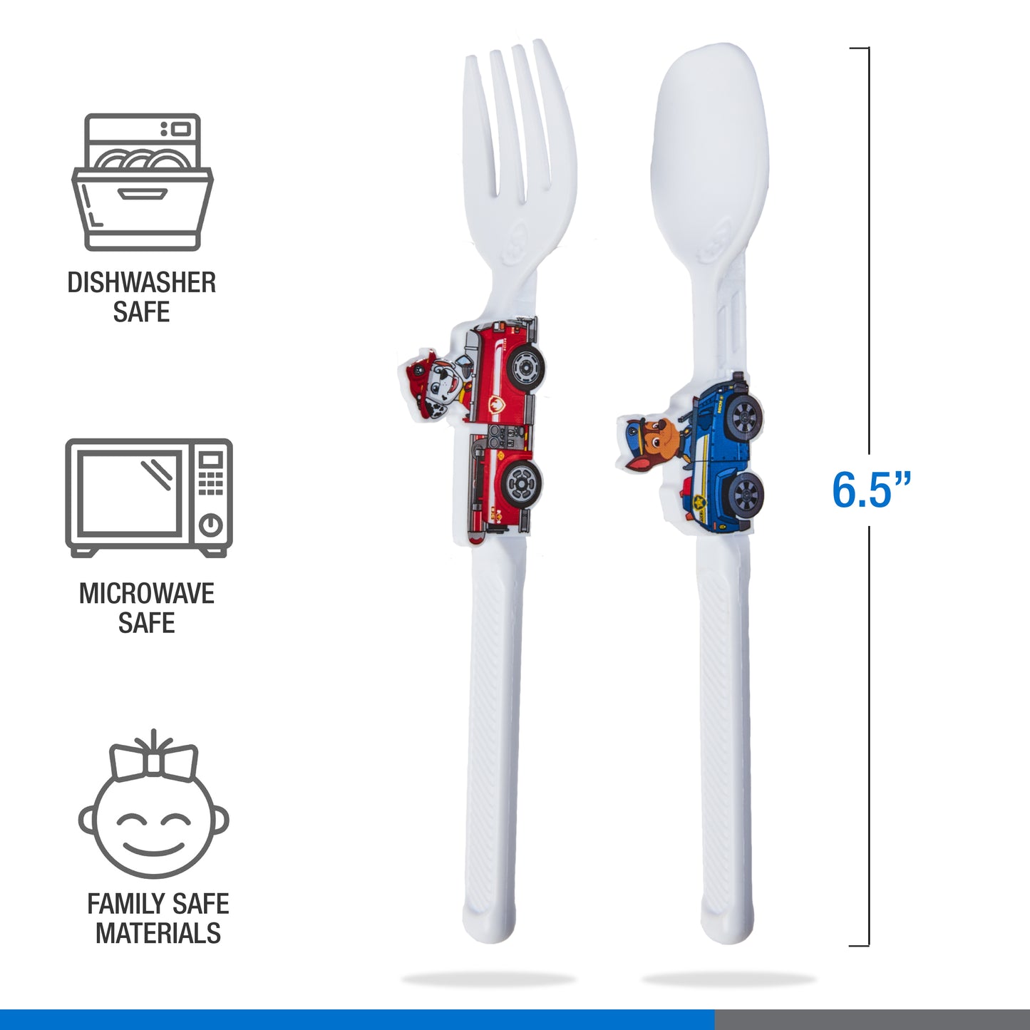 PAW Patrol Themed<BR> Utensil Sets for Kids<BR> (2-Piece Set)