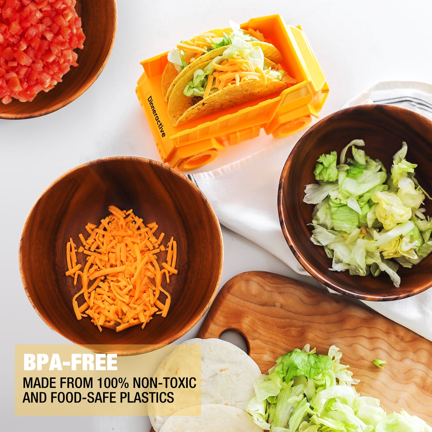 Construction Themed<BR> Tidy Taco Truck<BR> (2-Taco Compartments)