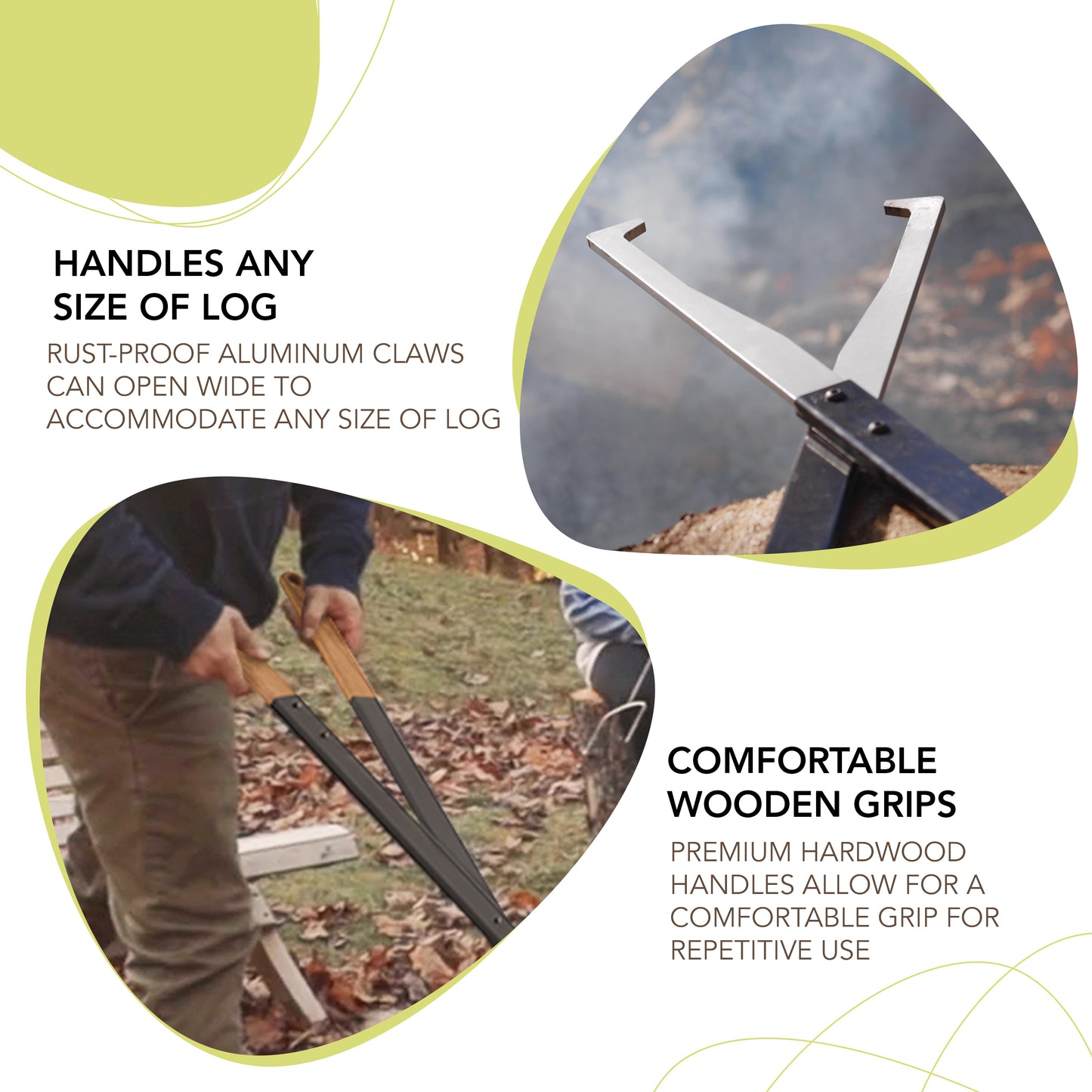 FIRE TONGS<BR> Precision Log Grabbers<BR>