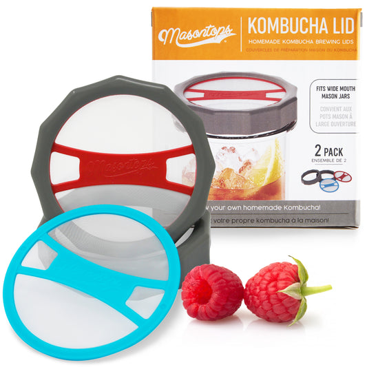 KOMBUCHA LIDS <BR>SCOBY Activation & Kombucha Brewing Lids<BR> (2-Pack)