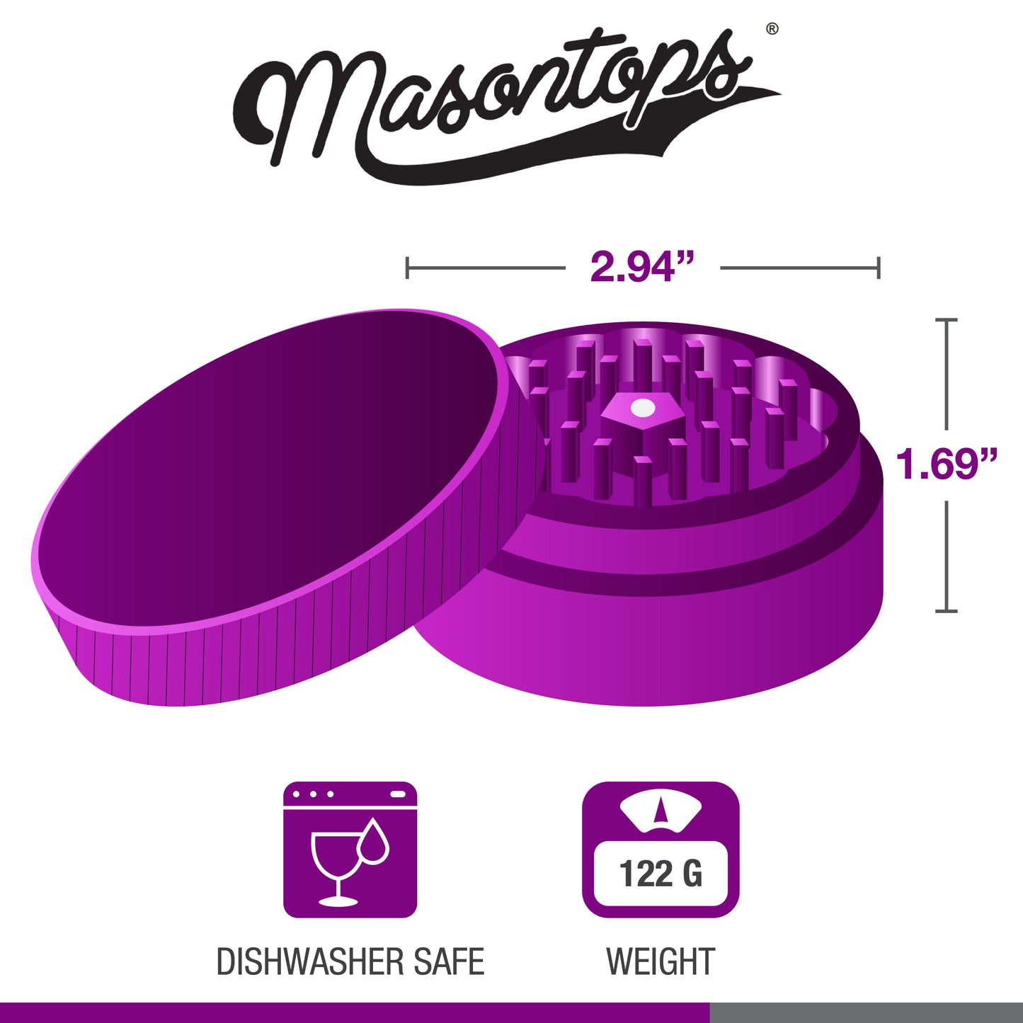 GRINDER LIDS <BR> 2-in-1 Herb Grinder/Lid <BR>