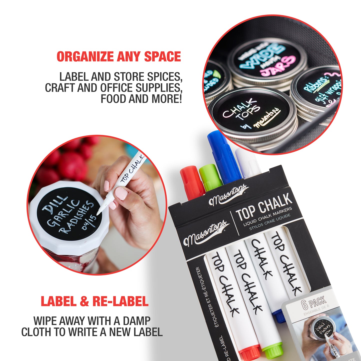 TOP CHALK <BR>Liquid Chalk Markers <BR>(6-Pack)