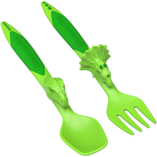 Dinosaur Themed<BR> Utensil Sets for Kids<BR>(2-Piece Set)