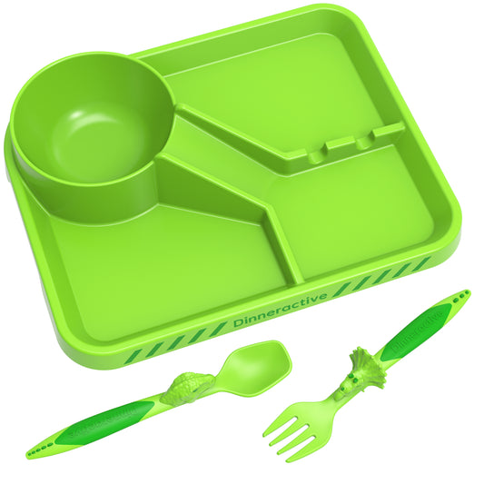 Dinosaur Themed<BR> Dining Sets for Kids<BR>(3-Piece Set)