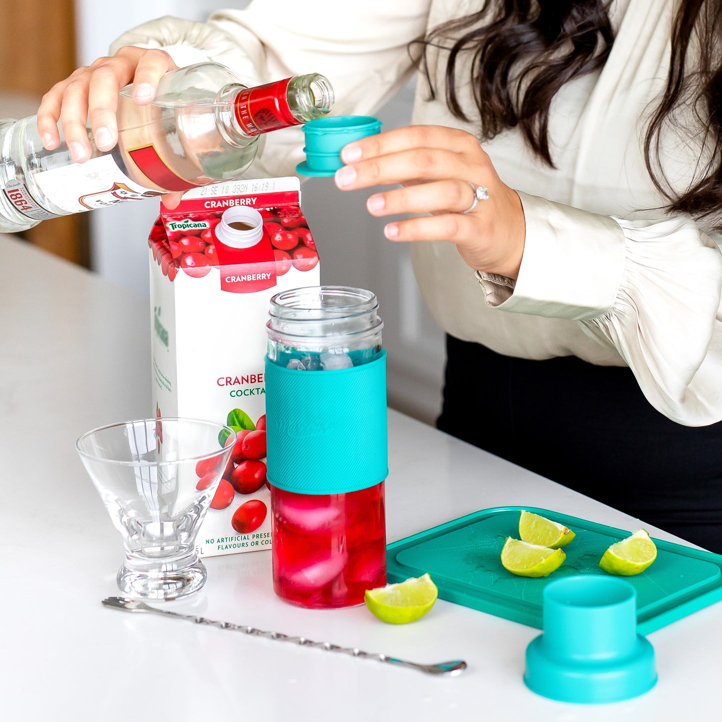 COCKTAIL SHAKER SET <BR>Mason Jar Cocktail Shaker Kit<BR>
