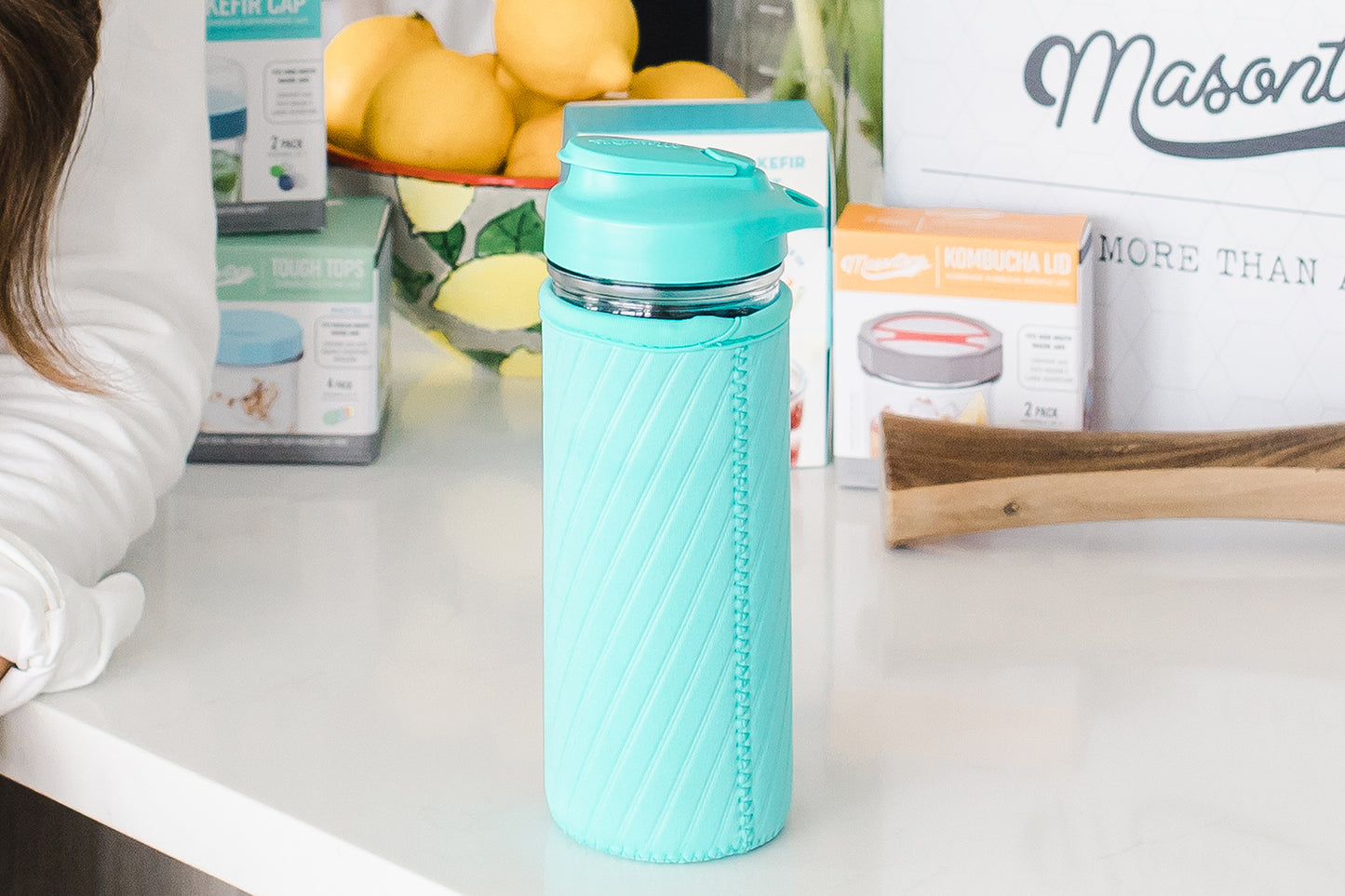 WATER BOTTLE SET <BR>Mason Jar Hydration <BR>(3-Piece Set)