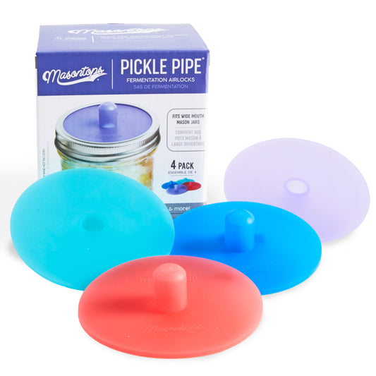 PICKLE PIPES <BR>Silicone Waterless Fermentation Airlocks <br>(4-Pack)