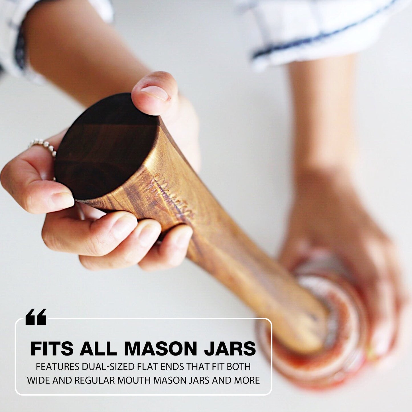 PICKLE PACKER <BR>Acacia Vegetable Tamper <br>(Single)