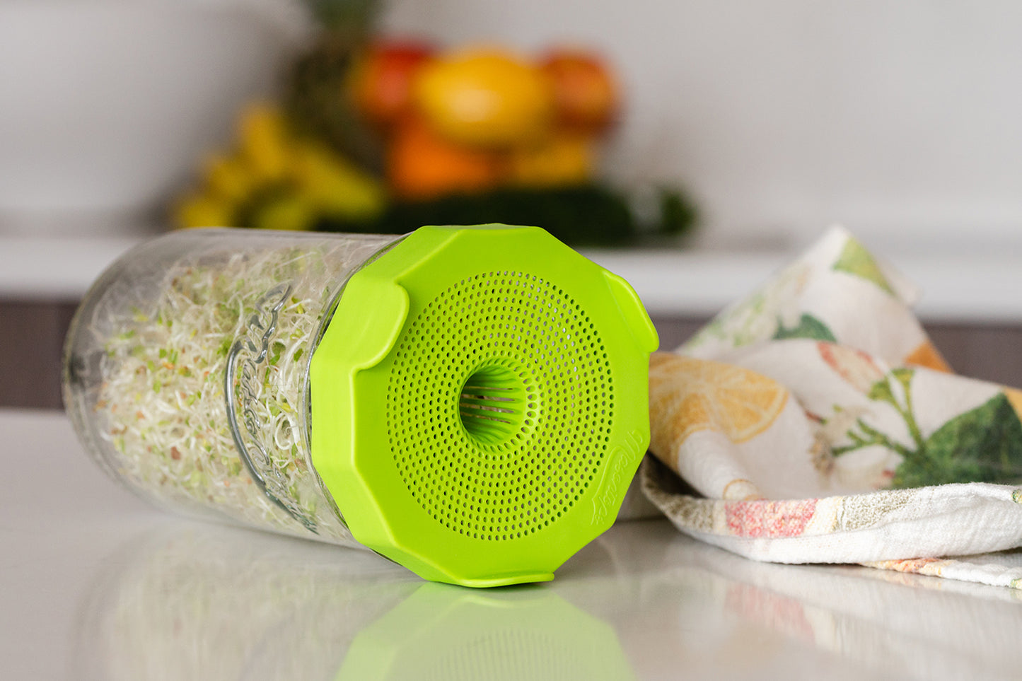 MASON JAR SPROUTING KIT <BR>Jar, Bean Screen & Sprouting Seeds<BR>(3-Piece Kit)