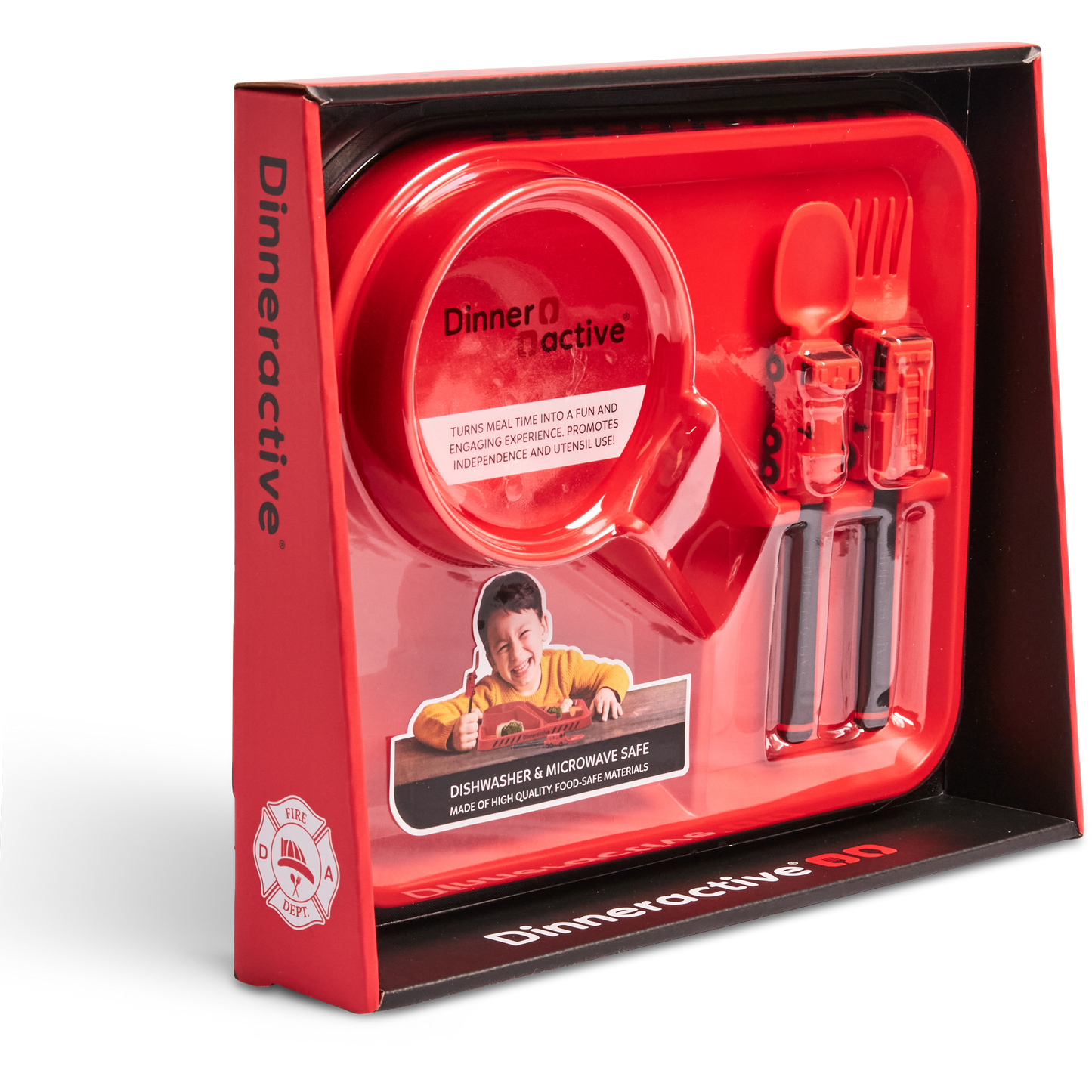 Firefighter Themed<BR> Dining Sets for Kids<BR> (3-Piece Set)