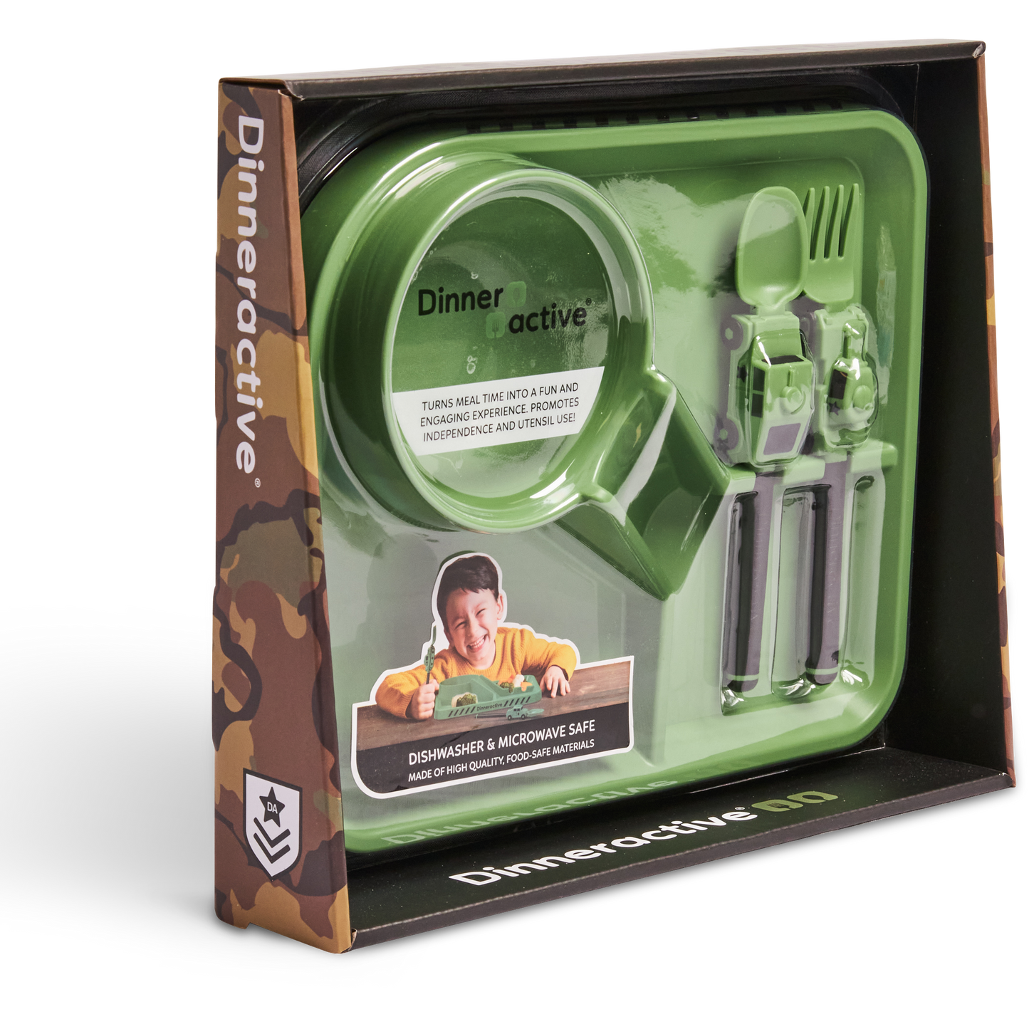 Army Themed<BR> Dining Sets for Kids<BR>(3-Piece Set)