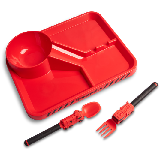Firefighter Themed<BR> Dining Sets for Kids<BR> (3-Piece Set)