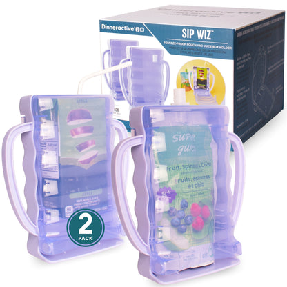 SIP WIZ <BR> Squeeze-Proof Pouch & Juice Box Holder<BR>(2-Pack)