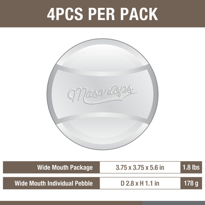 PICKLE PEBBLES <BR>Glass Fermentation Weights <BR>(4-Pack)