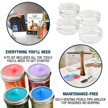 COMPLETE FERMENTATION KIT <BR>Pebbles, Pipes and Packer <br>(9-Piece Kit)