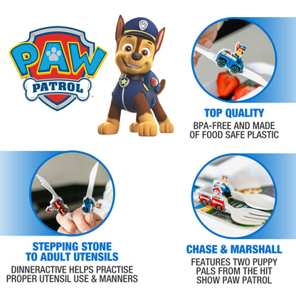 PAW Patrol Themed<BR> Utensil Sets for Kids<BR> (2-Piece Set)