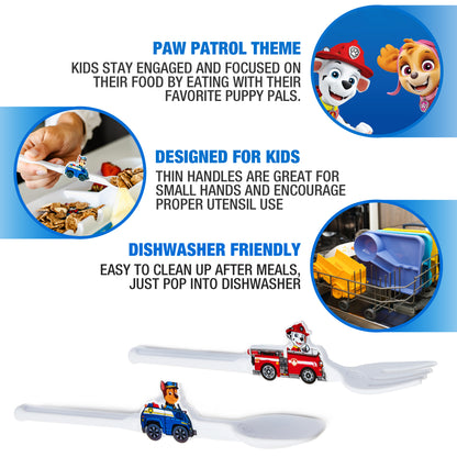 PAW Patrol Themed<BR> Utensil Sets for Kids<BR> (2-Piece Set)