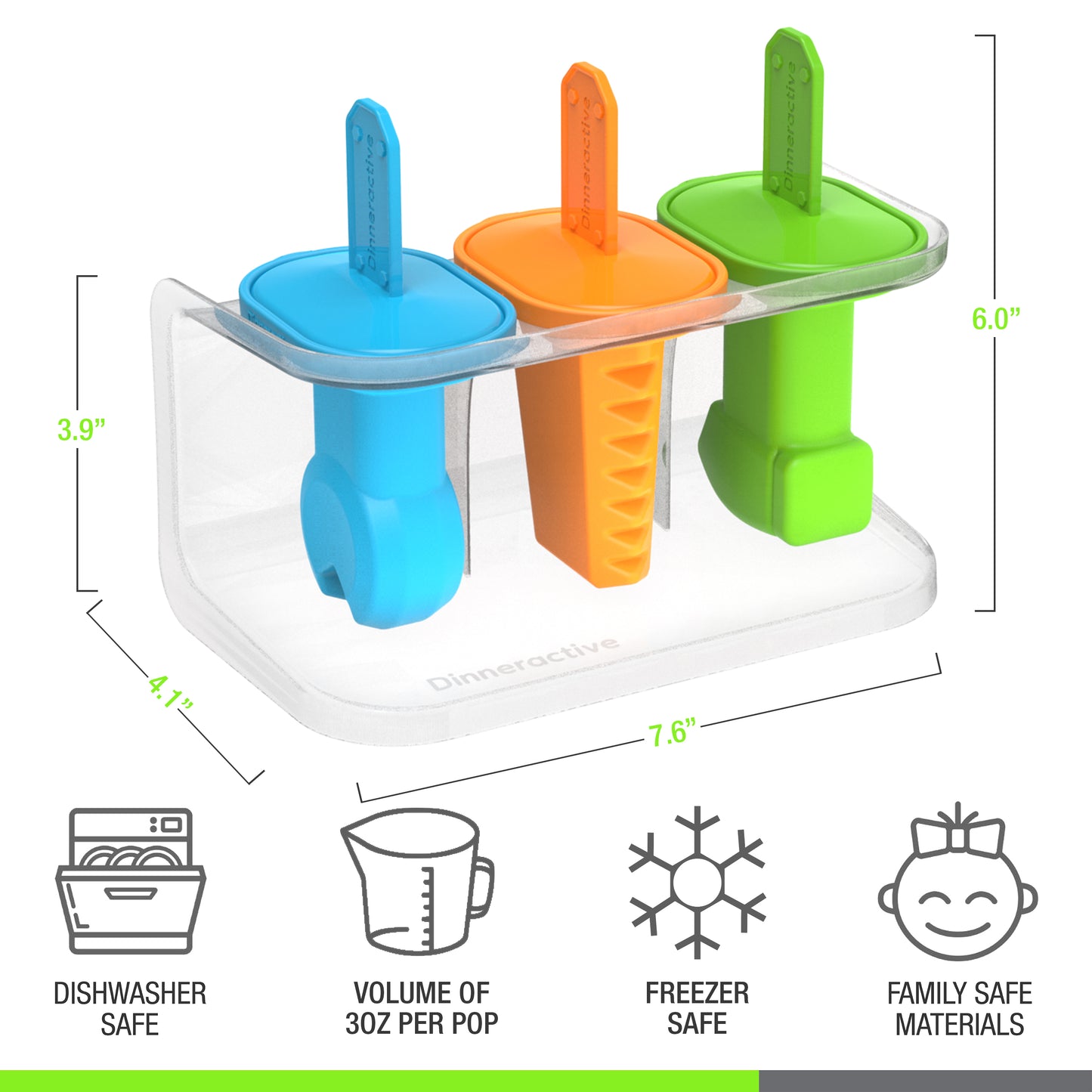 Tool Themed<BR> Play Pops<BR> (3 Ice Pop Molds + Tray)