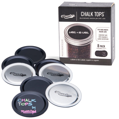 CHALK TOPS<br> Chalkboard Lids <br>(8-Pack)