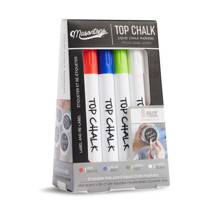 TOP CHALK <BR>Liquid Chalk Markers <BR>(6-Pack)
