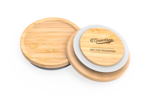 TIMBER TOP <BR>Bamboo Storage Lids for Mason Jars<BR> (3-Pack)